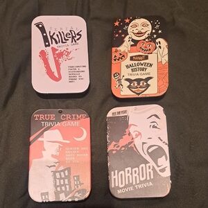 Trivia Game Set with Horror and Crime Themes